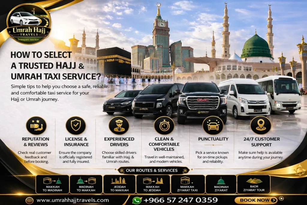 Hajj travels taxi service Makkah to Madinah travel