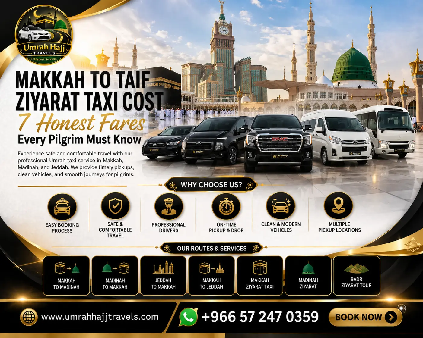 Makkah to Taif Ziyarat Taxi Cost
